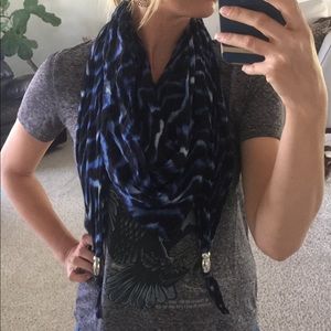 🎉Express tie-dye blue scarf